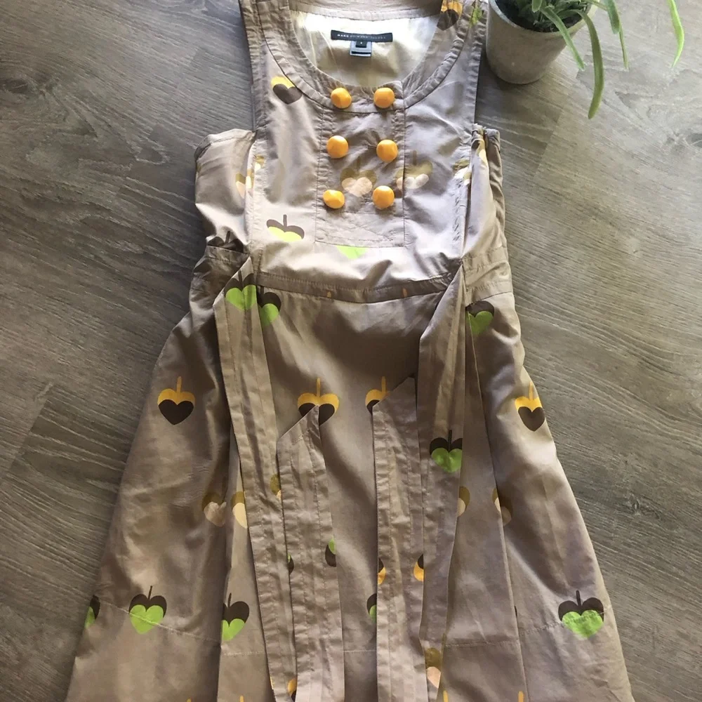 Marc by Marc Jacobs Y2K Heart Leaves Pinafore Dress. - Picture 3 of 8